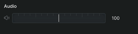 Audio Volume Slider